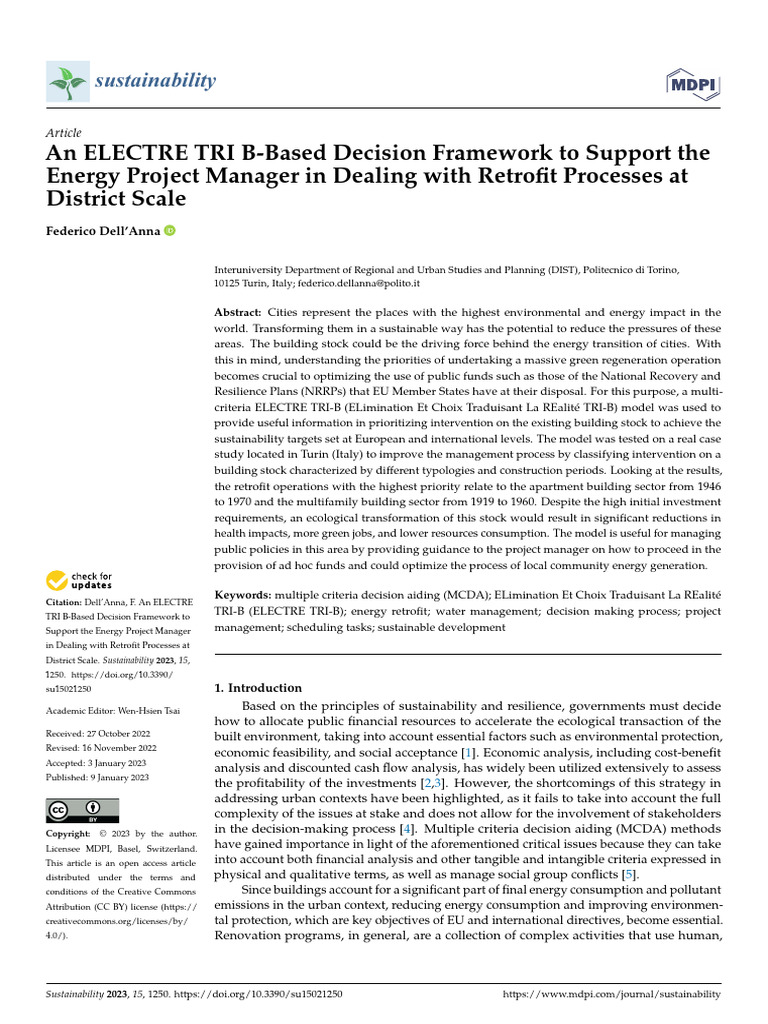 Decision Framework for Energy Retrofits | PDF | Project Management ...