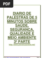 59 DDS - DIARIO DE PALESTRAS DE 5 MINUTOS SOBRE SAÚDE, SEGURANÇA, QUALIDADE E MEIO AMBIENTE 3º PARTE 