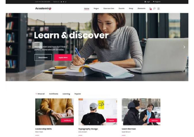 Lms Website Sample Layout | PDF