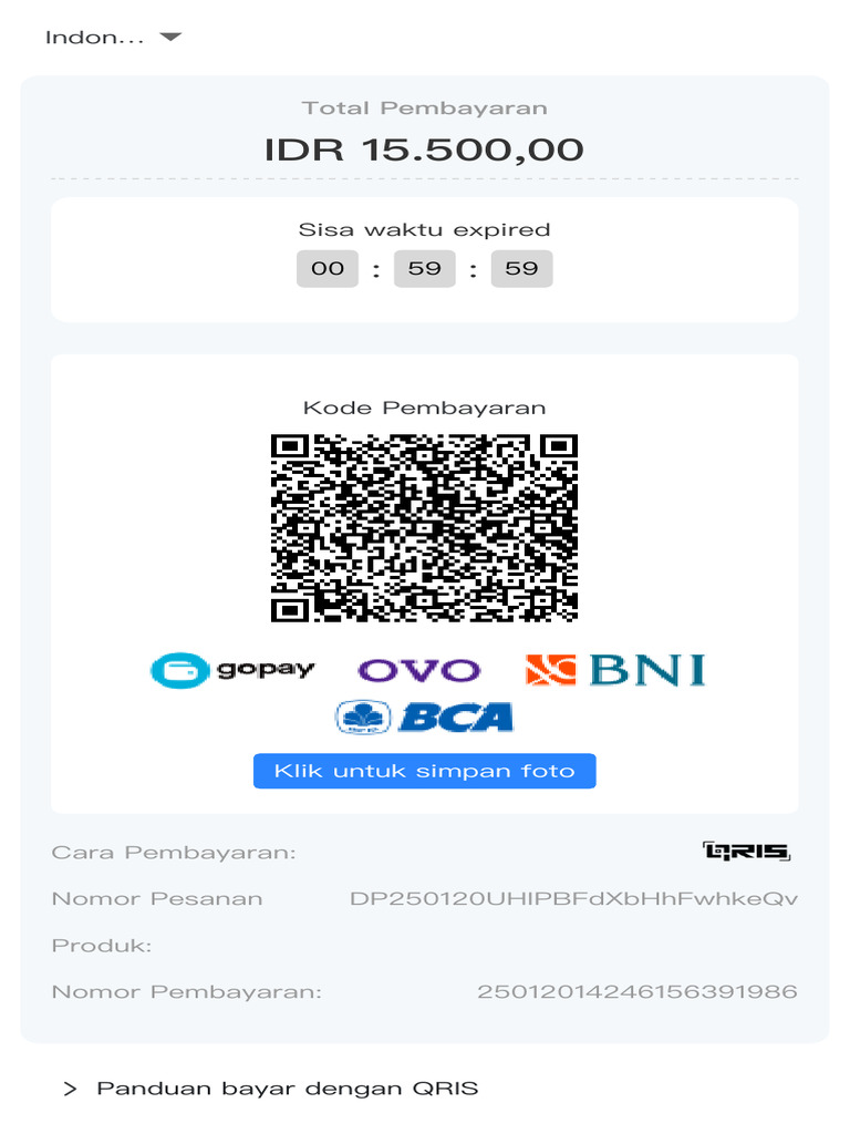 Panduan Pembayaran dengan QRIS | PDF