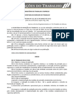 PORTARIA MTE Nº 313, DE 23 DE MARÇO DE 2012 (DOU de 27/03/2012 Seção I Pág. 140), que aprova a Norma Regulamentadora n.º 35 (Trabalho em Altura).