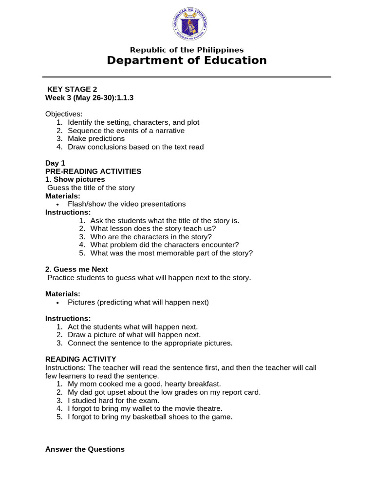 Key Stage 2 Reading Comprehension Activities | PDF