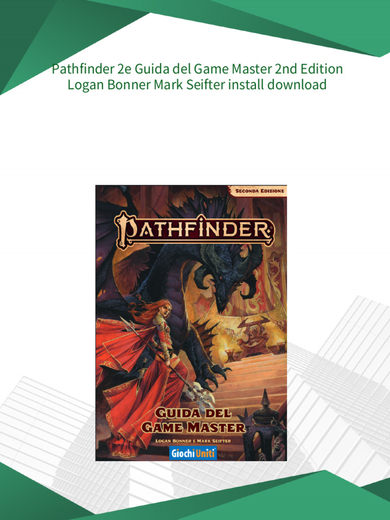 Pathfinder 2e Guida Del Game Master 2nd Edition Logan Bonner Mark ...