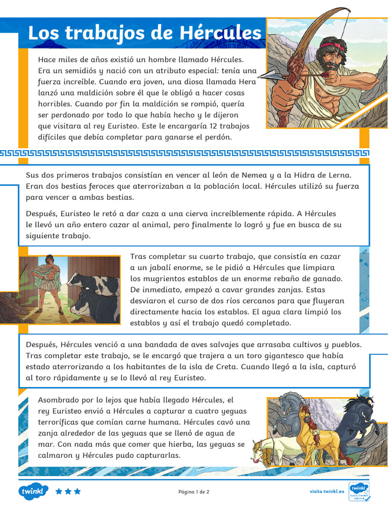 Los trabajos heroicos de Hércules | PDF