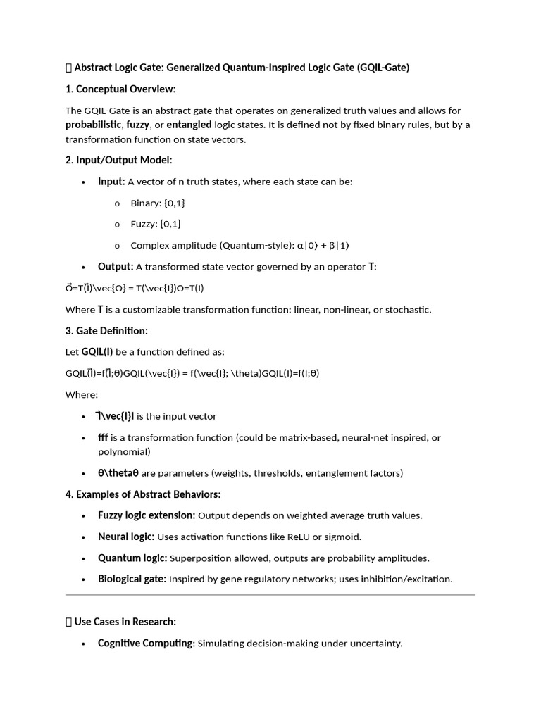 ? Abstract Logic Gate | PDF