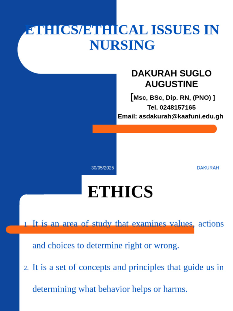 Ethicsethical Issues in Nursing | PDF | Informed Consent | Autonomy