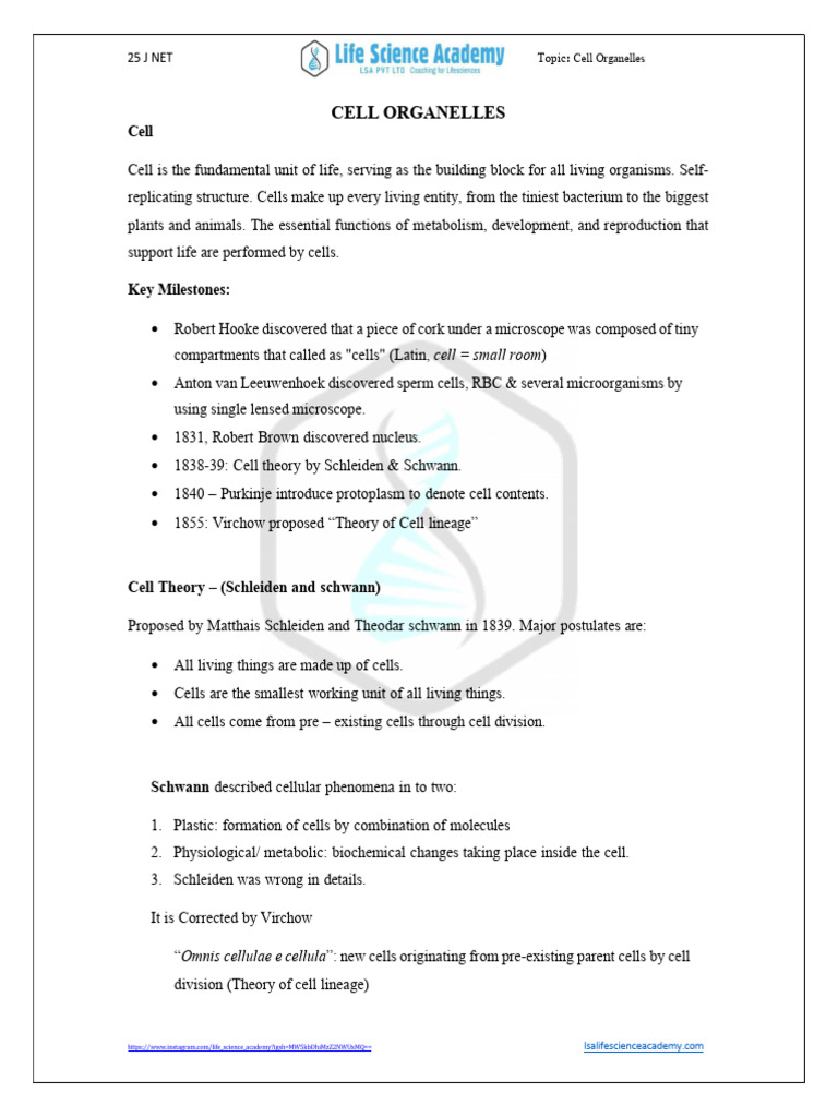 Understanding Cell Organelles and Functions | PDF | Cell Nucleus ...