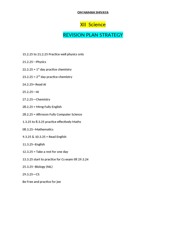 XII Science Boards Dates 24-25 | PDF