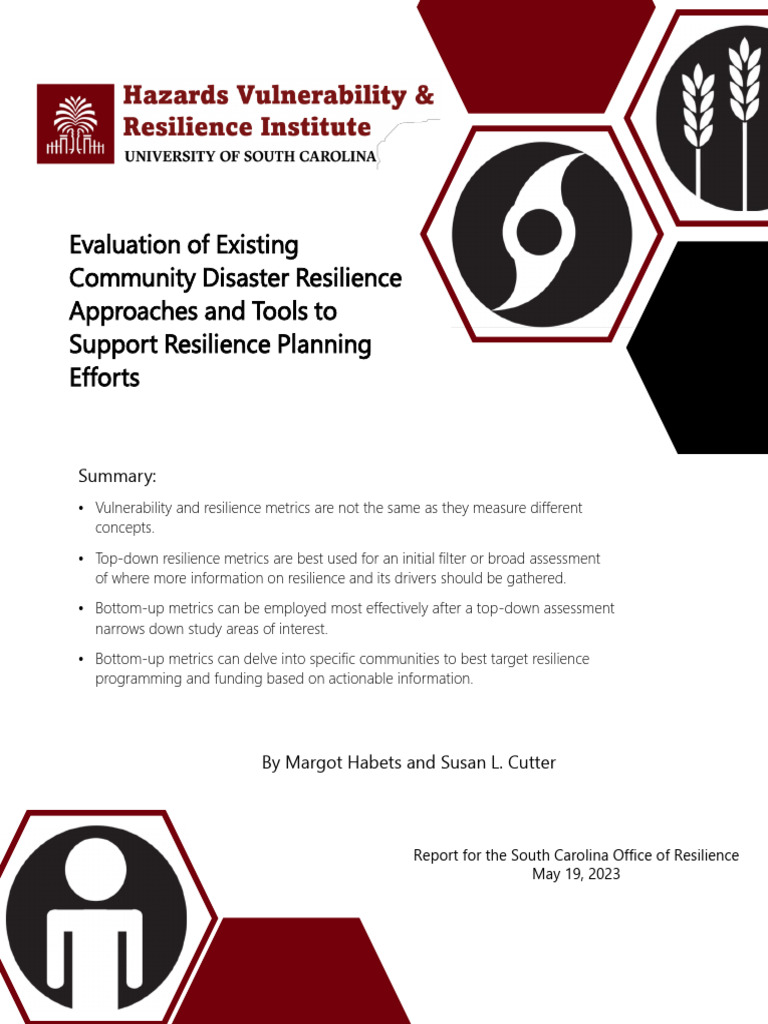 Evaluation of Exisitng Community Resilience 51923 | PDF | Climate ...