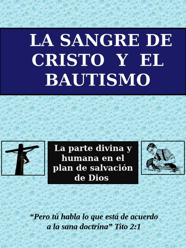 La Sangre de Cristo y El Bautismo | PDF | Cristo (título) | Salvación