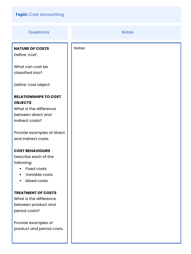 Topic 3 Cornell Notes | PDF