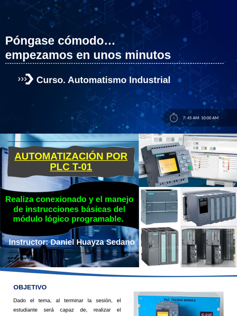 Sesión-1 PLC | PDF | Controlador lógico programable | Programación de ...