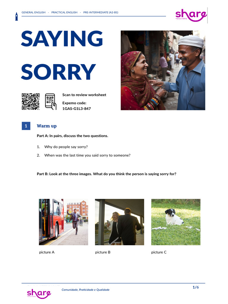 Apologizing in English: A Guide | PDF