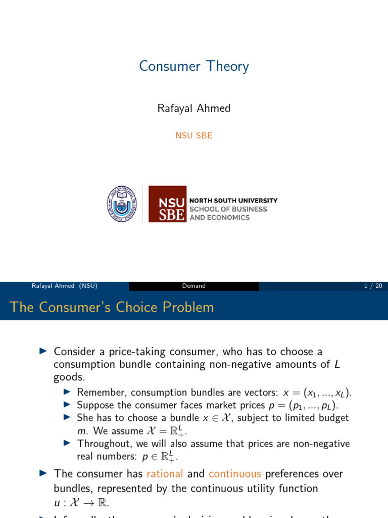Consumer Demand | PDF | Utility | Mathematical Analysis