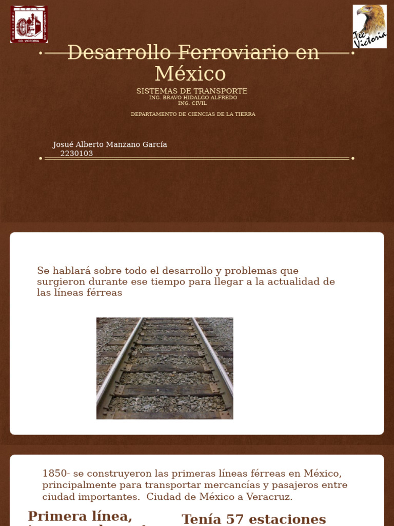 Desarrollo Ferroviario En México Pdf Transporte Ferroviario México