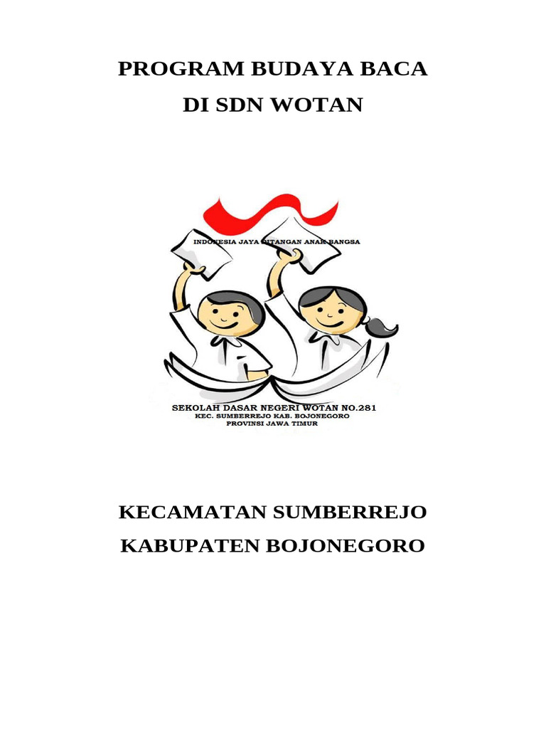 Program Budaya Baca SDN Wotan Bojonegoro | PDF