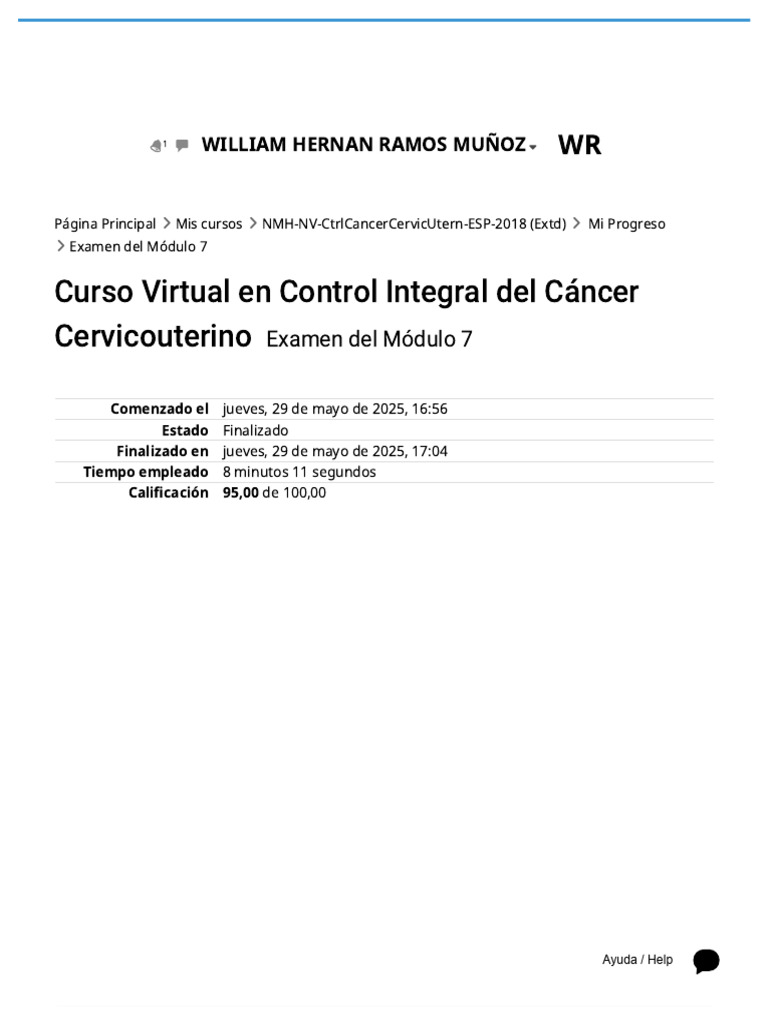 Examen Del Módulo 7 - Revisión Del Intento - Campus PAHO | PDF ...