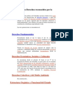 Estructura de Los Derechos Reconocidos Por La Constitución