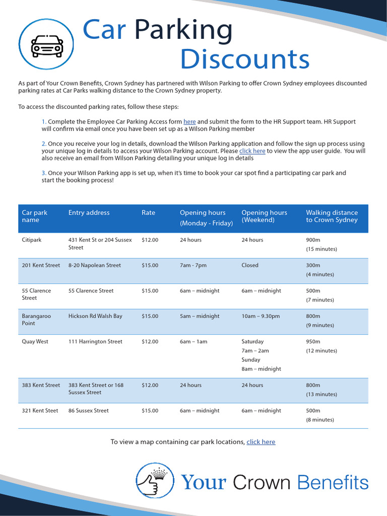 Car Discounts: Parking | PDF