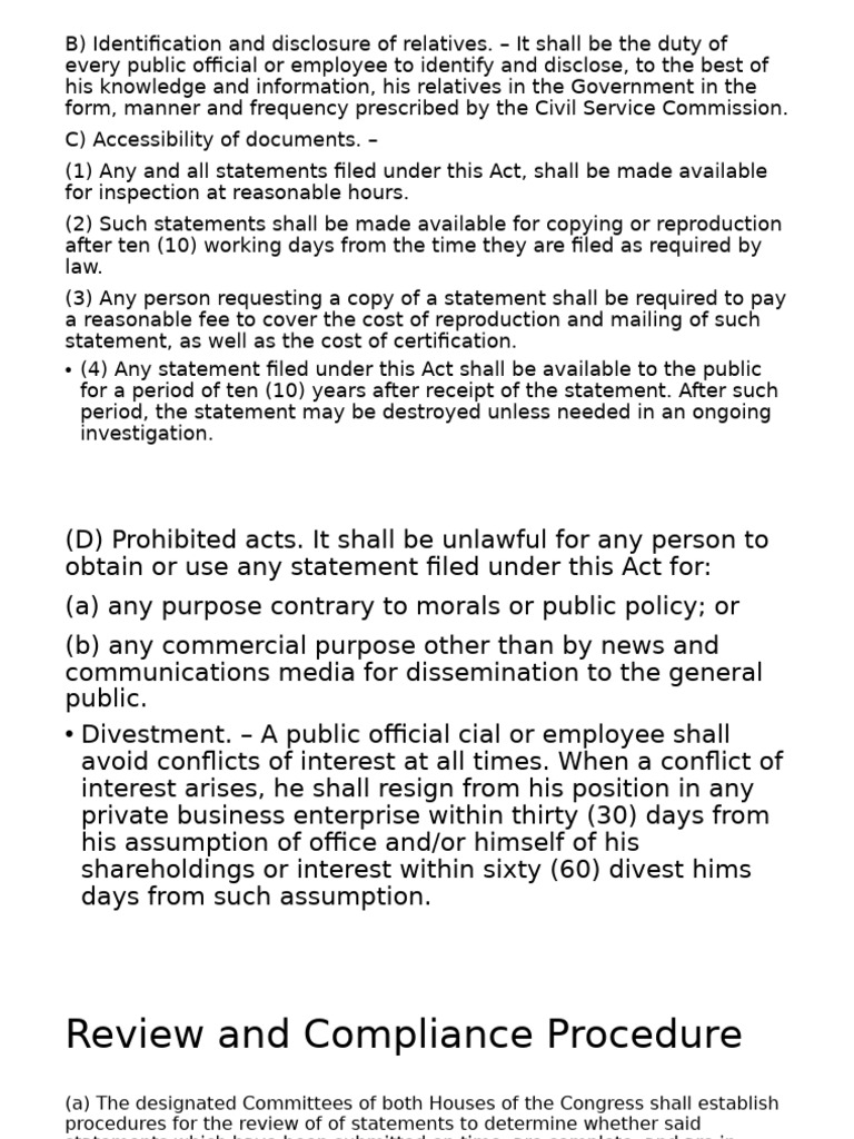 Public Officials' Disclosure and Ethics | PDF | Police | Crimes