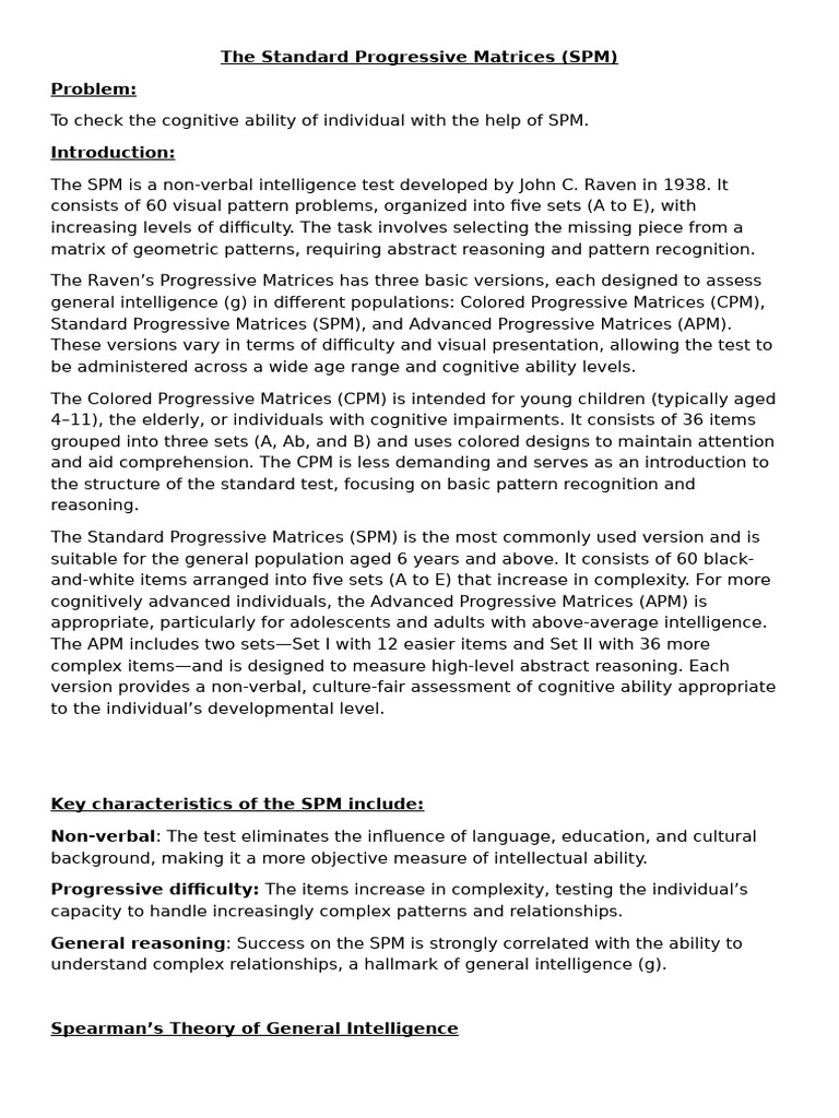 Introductory Phase About Verbal Intelligence Test | PDF | Intelligence ...