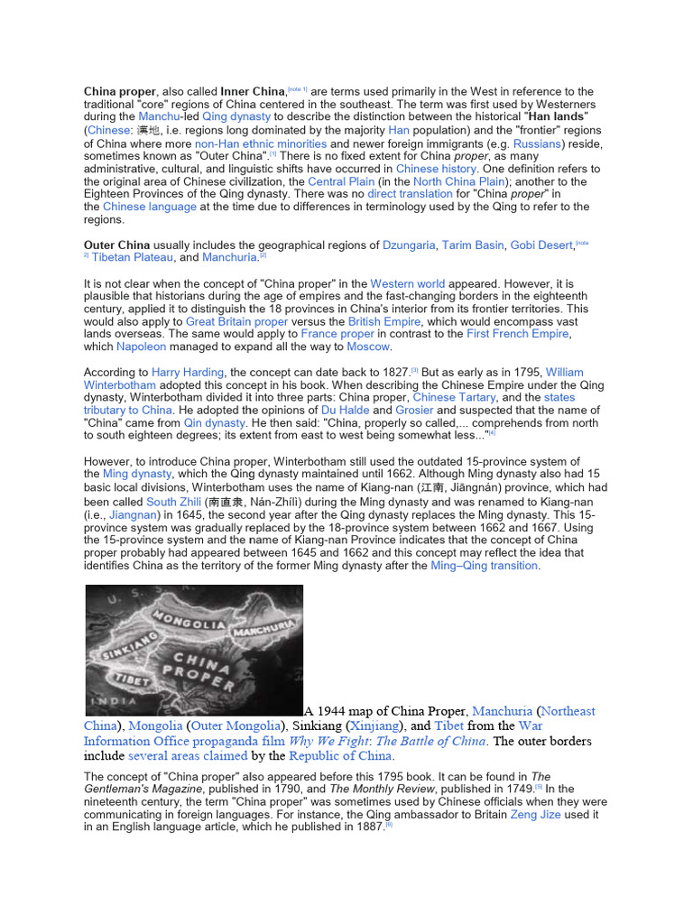 Understanding China Proper and Outer China | PDF | Qing Dynasty | East Asia