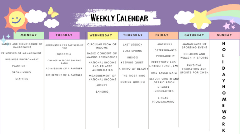 Grey Colorful Classroom Calender | PDF | Economies