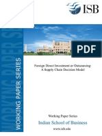 Foreign Direct Investment or Outsourcing