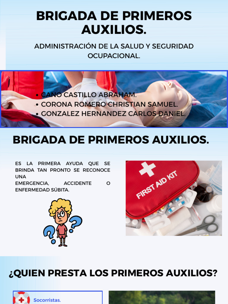 Brigada Escolar de Primeros Auxilios | PDF | Primeros auxilios ...