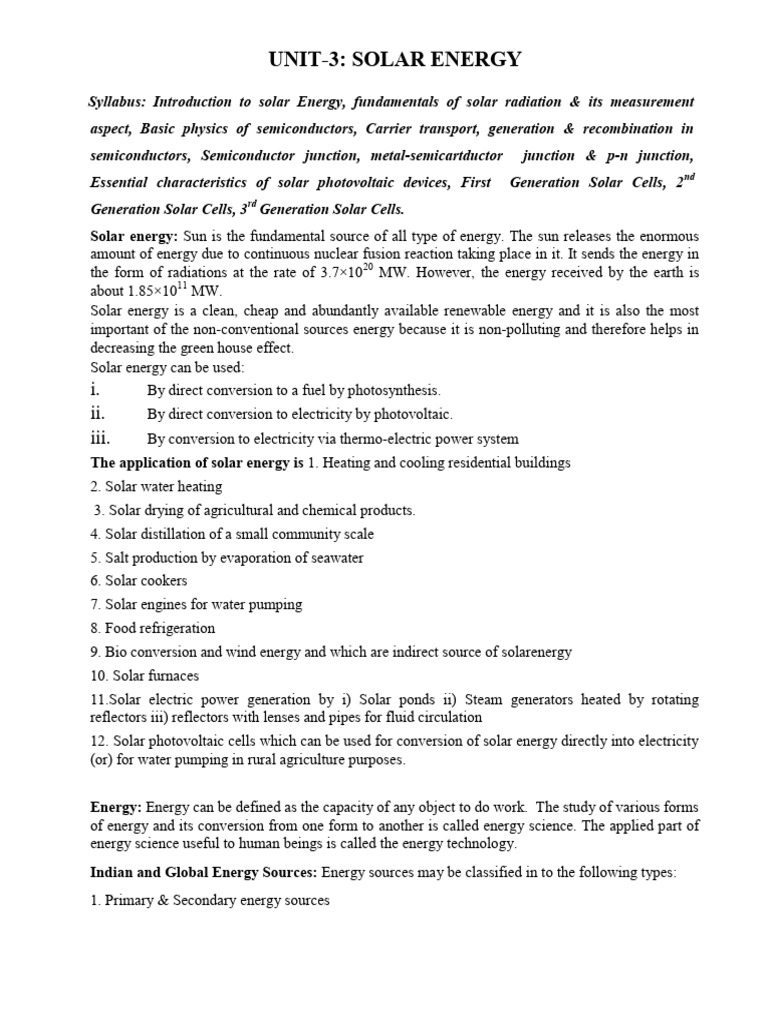 Understanding Solar Energy Fundamentals | PDF | Solar Energy | Energy ...