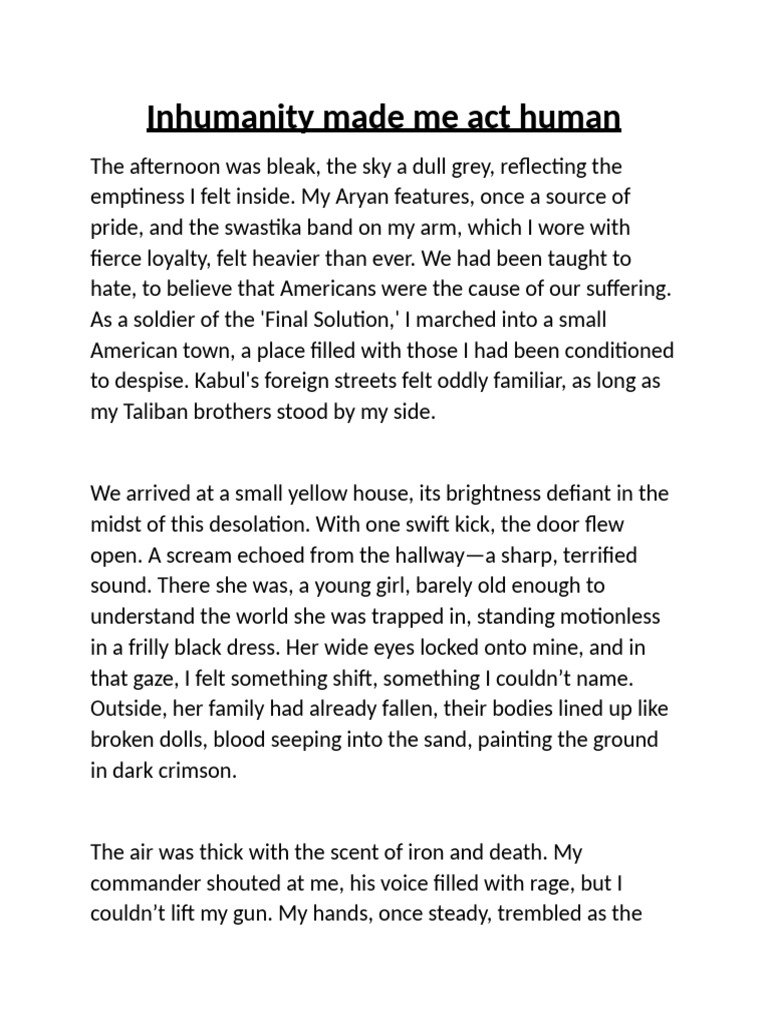 Inhumanity made me act huma revised | PDF