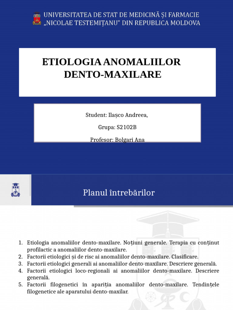 Etiologia AnDM. Ilașco Andreea. S2102B | PDF