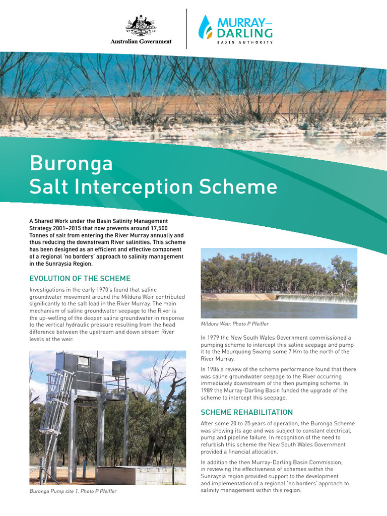 Salt Interception Scheme Buronga | PDF | Groundwater | Drainage Basin