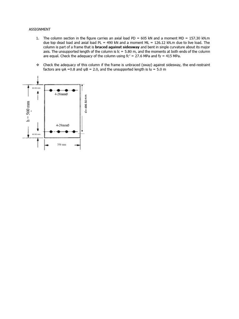 Column Design for Axial Load and Moments | PDF | Column | Mechanical ...