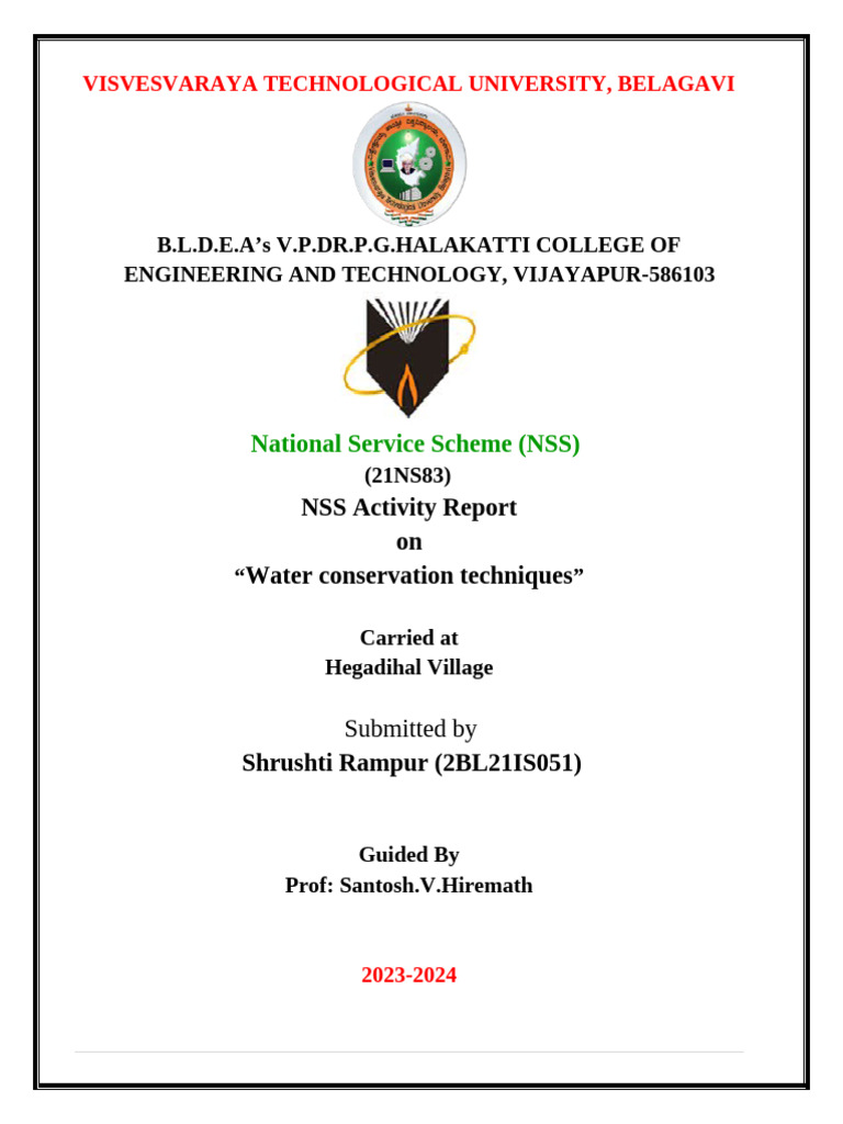 Water Conservation Front Pageqqq | PDF