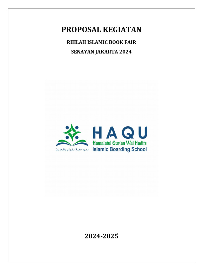 Proposal Rihlah IBF - 17 Agustus 2024 | PDF