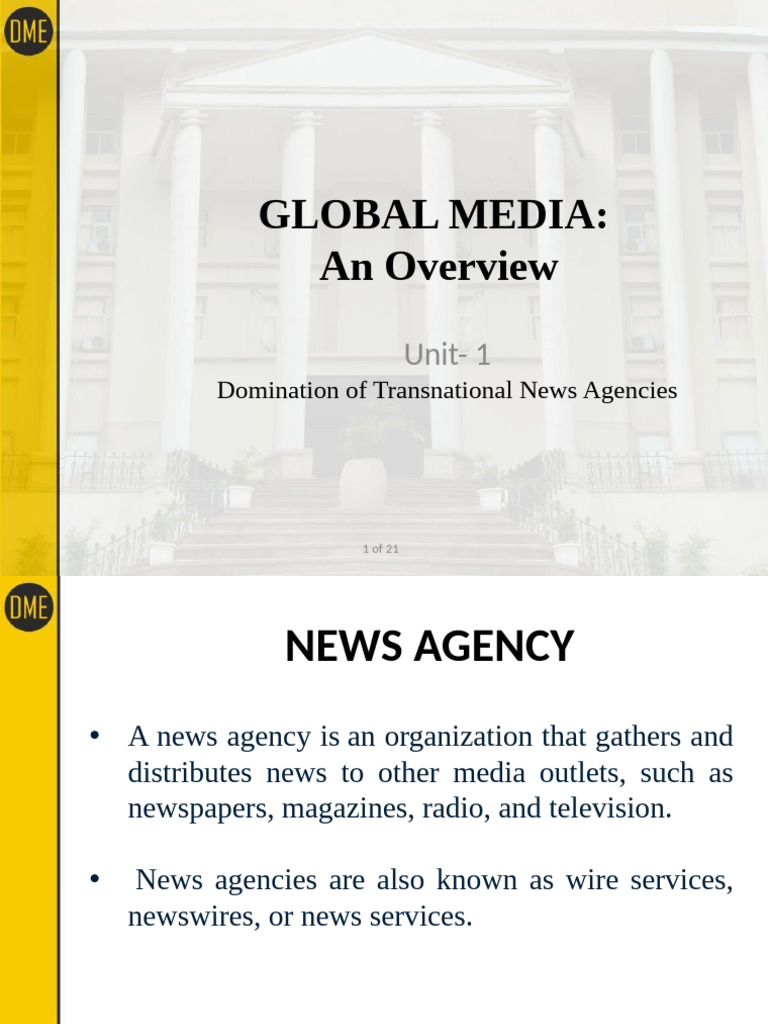 Transnational News Agencies Overview | PDF | Bbc | News