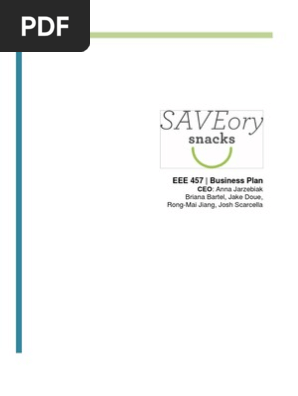 SAVEory Snacks Business Plan