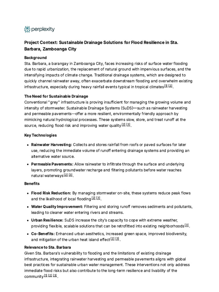 Sustainable Drainage for Flood Resilience | PDF | Flood | Surface Runoff