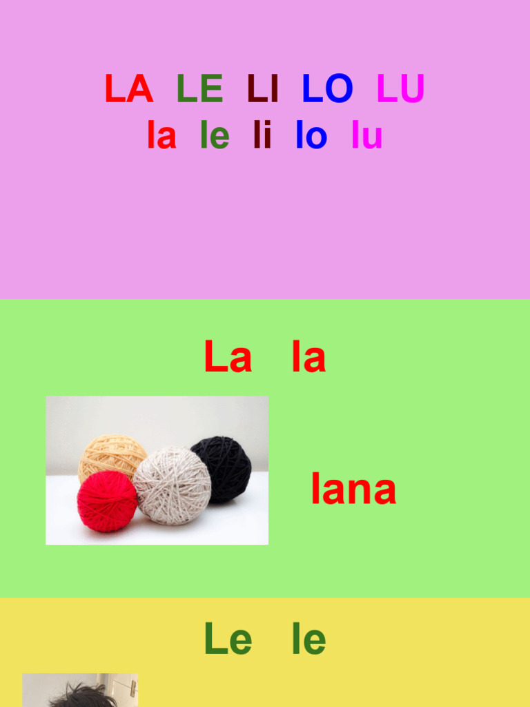LA LE LI LO LU la le li lo lu | PDF
