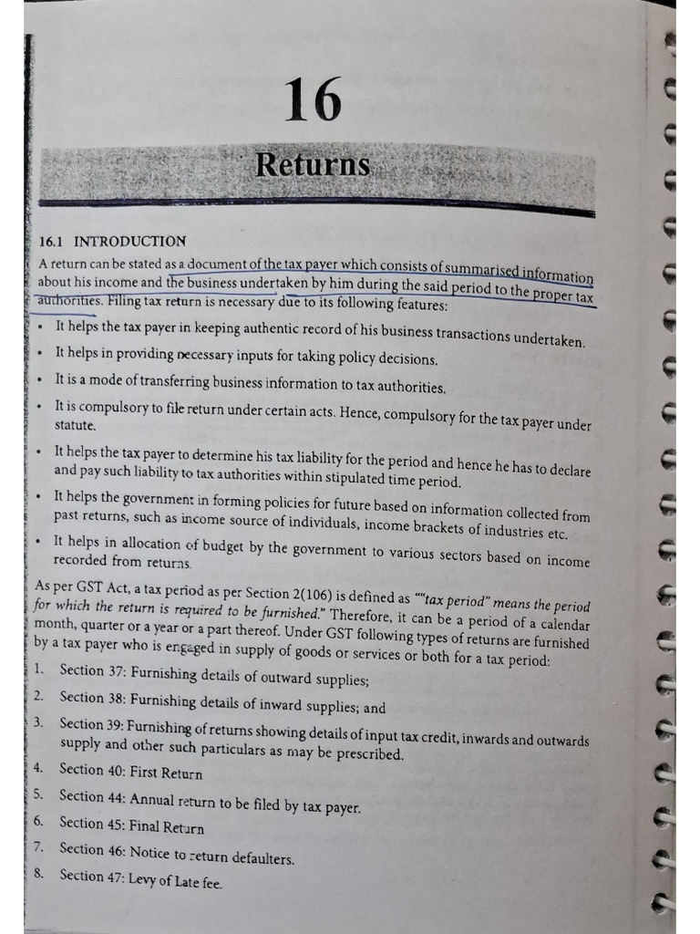 Returns GST | PDF