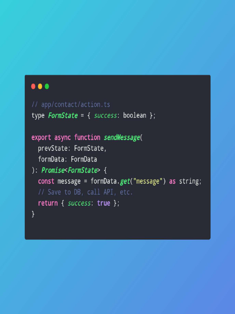 Meet useFormState and useFormStatus | PDF