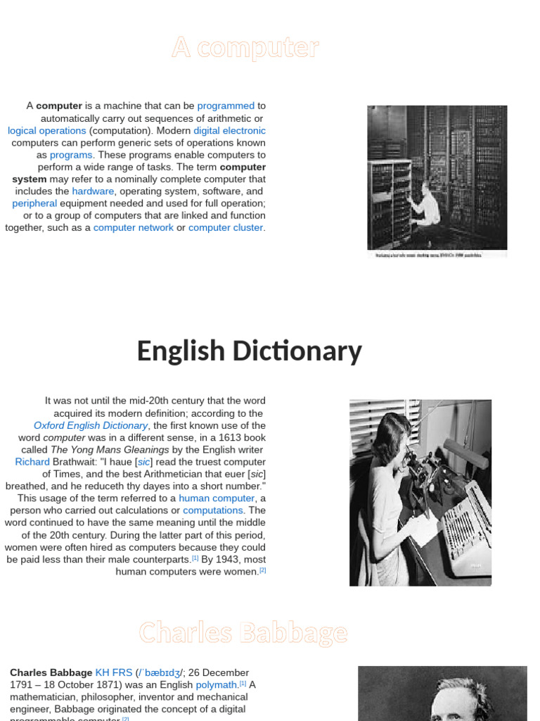 History and Evolution of Computers | PDF | Computer Engineering ...