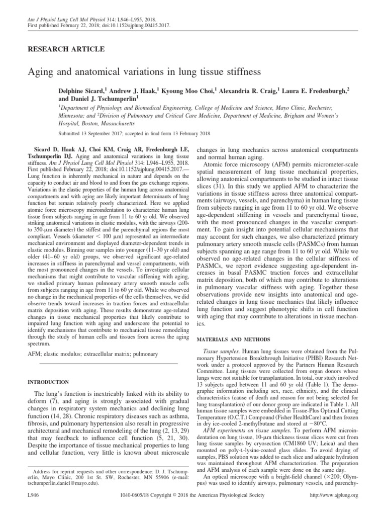 5. Aging and Anatomical Variations in Lung Tissue Stiffness | PDF ...