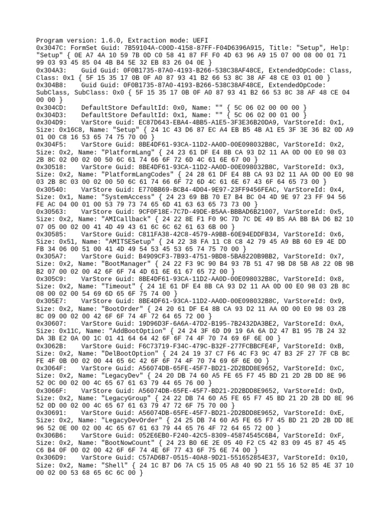 Section PE32 Image Setup Setup - sct.0.0.en-US - Uefi.ifr | PDF ...