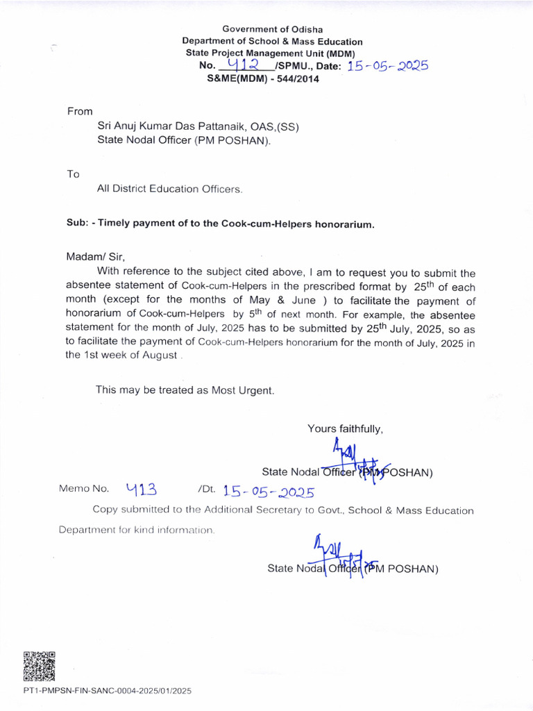 Timely Submission of Absentee Statements | PDF