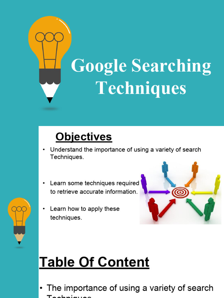 Google Searching Tecniques Lecture w3 | PDF | File Format | World Wide Web