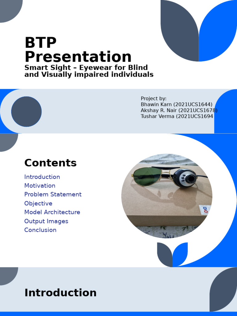 Smart Sight: AI for Visually Impaired | PDF | Visual Impairment | Usability