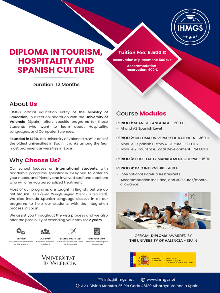 Diploma in Tourism & Hospitality Spain | PDF | Educational Stages