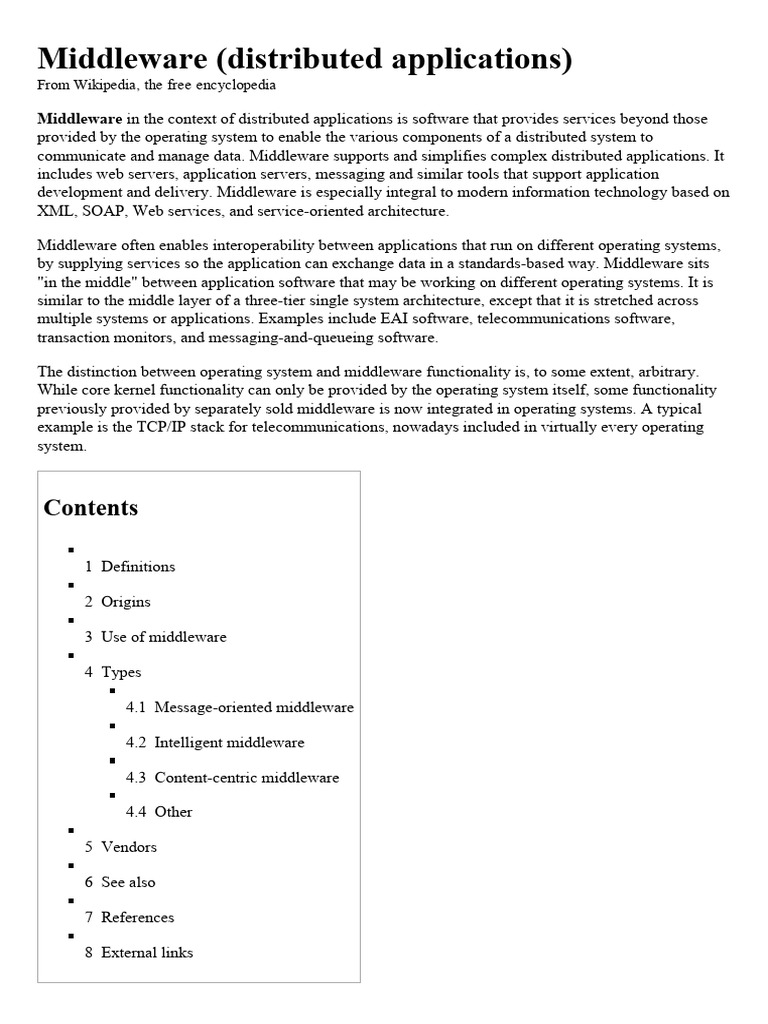 Middleware (Distributed Applications) - Wikipedia, The Free ...